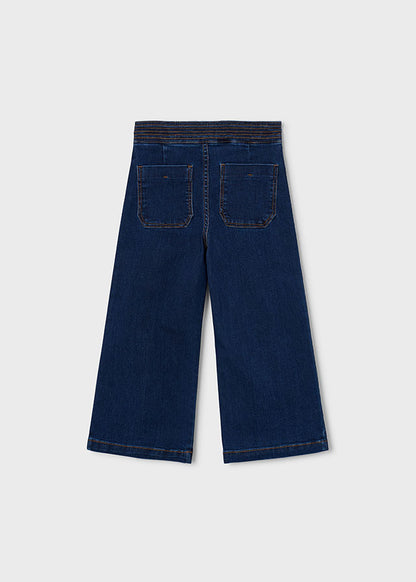 Pantalone denim wide leg