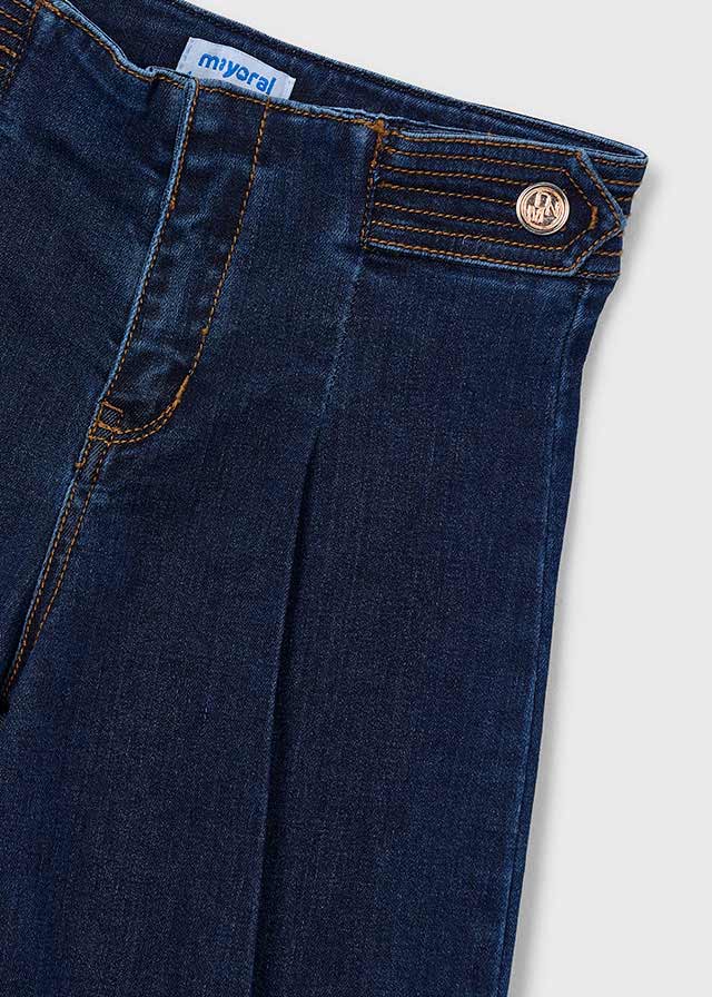 Pantalone denim wide leg