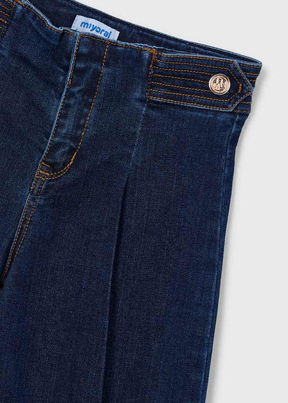 Pantalone denim wide leg