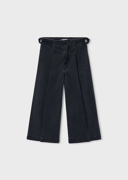 Pantalone denim wide leg