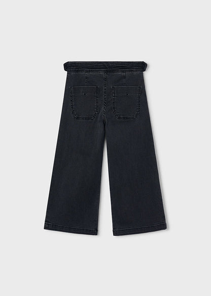 Pantalone denim wide leg