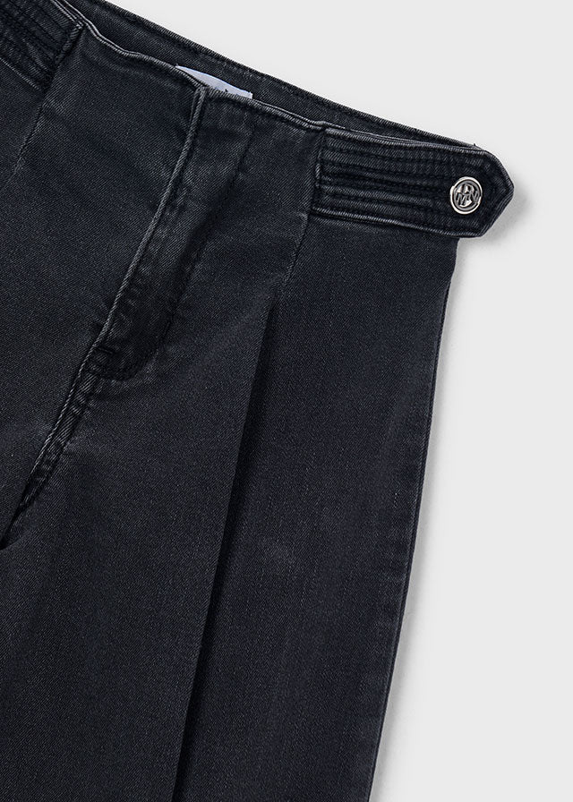 Pantalone denim wide leg