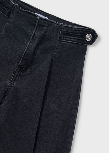 Pantalone denim wide leg