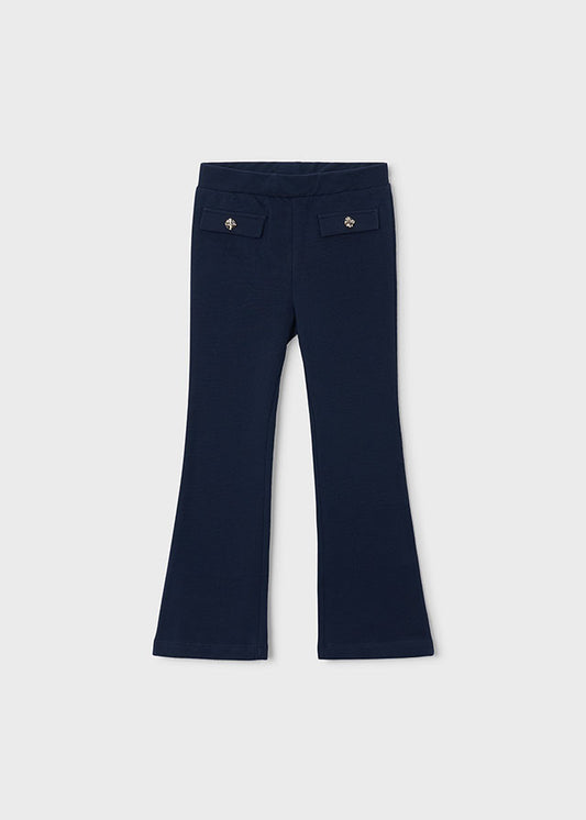 Leggings flare bambina Mayoral blu marino, fronte