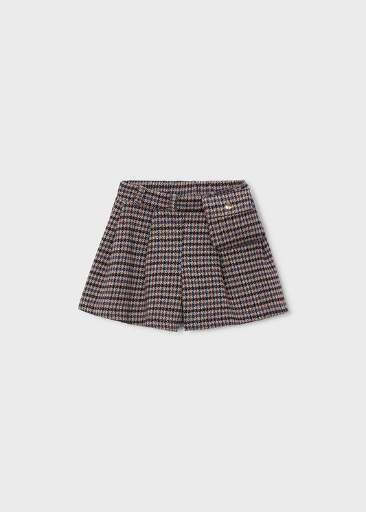 Gonna pantalone bambina Mayoral pied-de-poule color cannella
