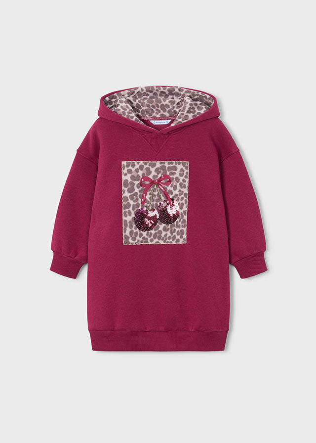 Vestito felpa cappuccio
