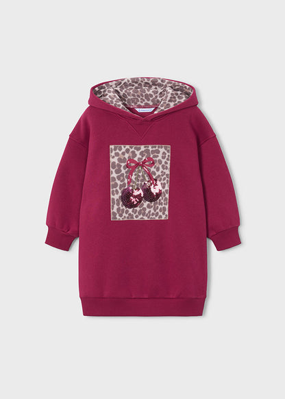 Vestito felpa cappuccio