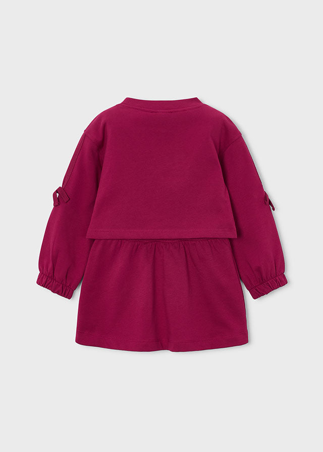 Vestito felpa bordato