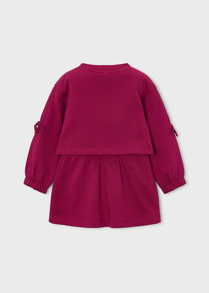 Vestito felpa bordato