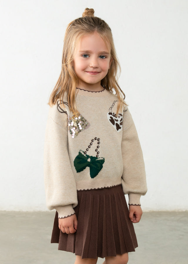 Compl. gonna tricot jacquard