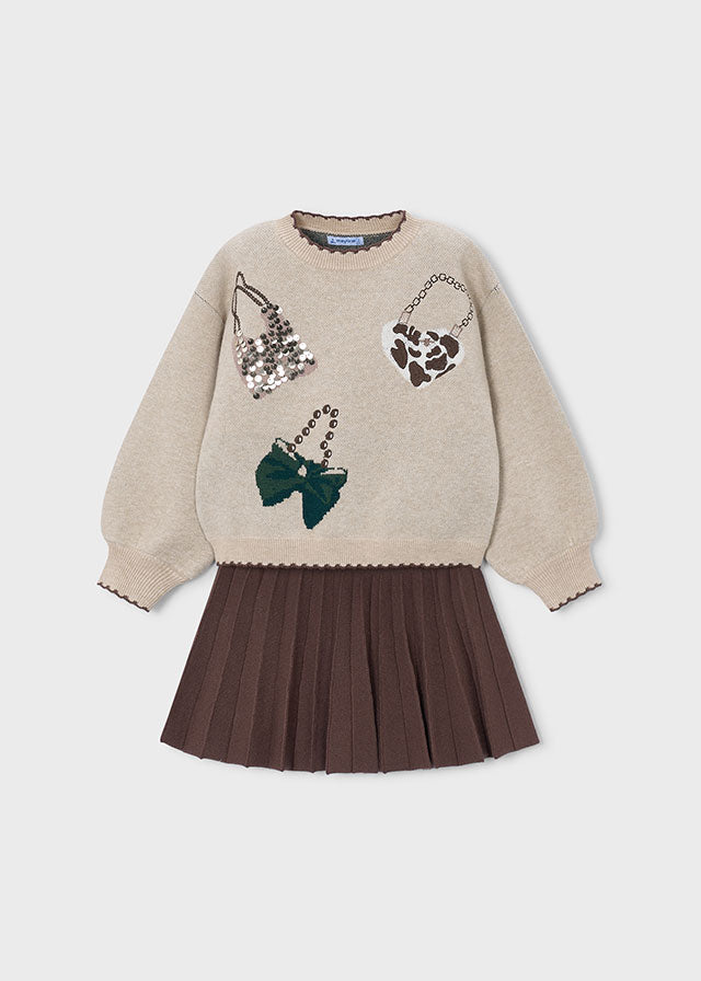 Compl. gonna tricot jacquard