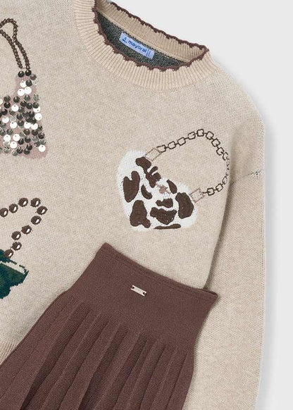 Compl. gonna tricot jacquard