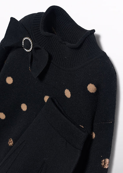 Compl. gonna tricot pois