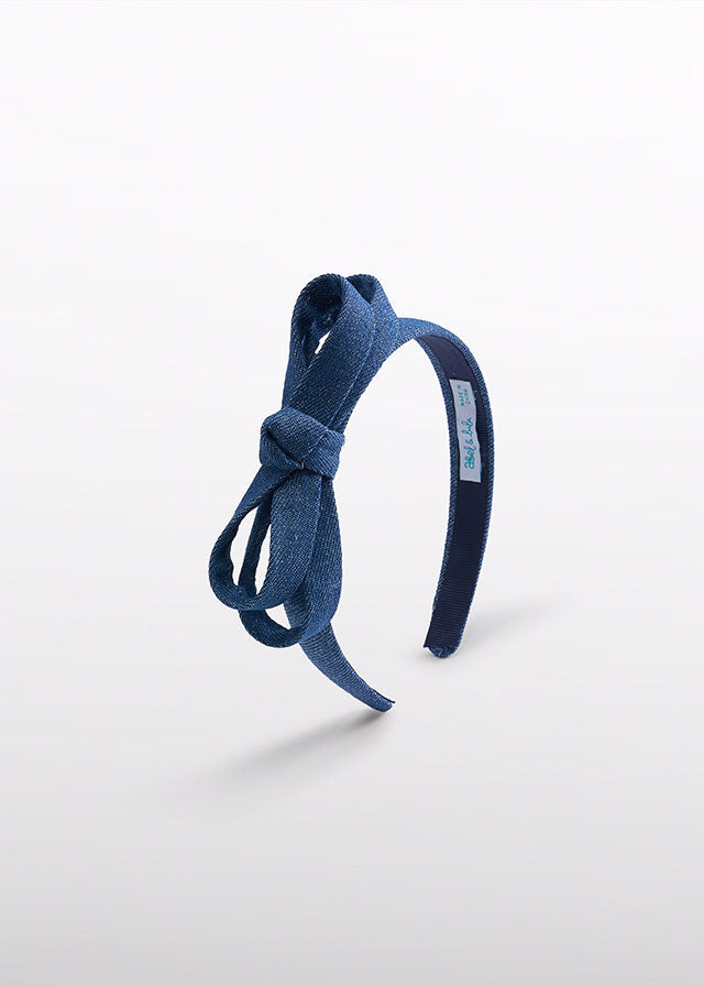Cerchietto jeans lucido