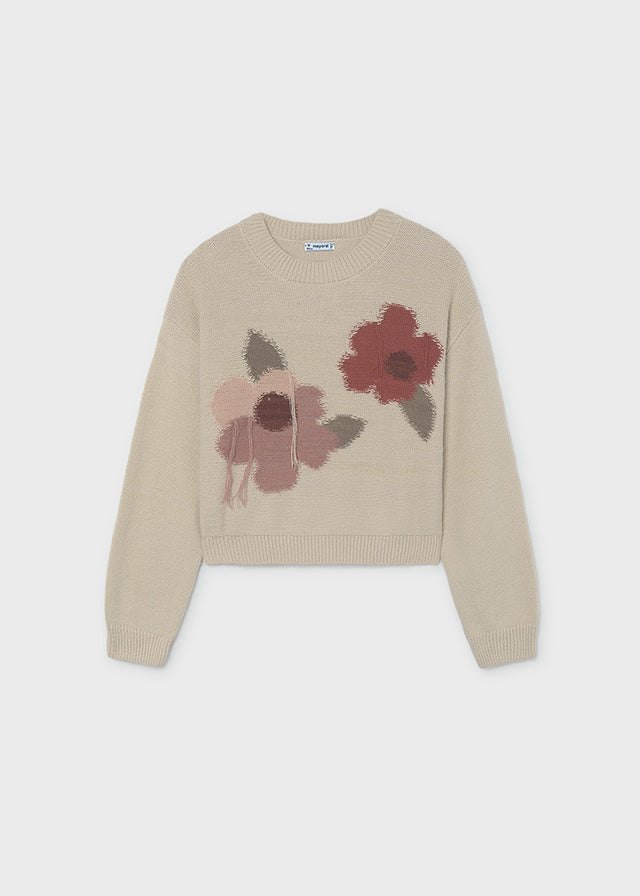 Maglioncino intarsio fiori
