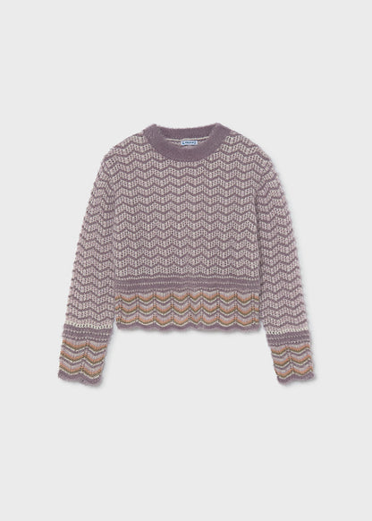 Maglione jacquard geometrico