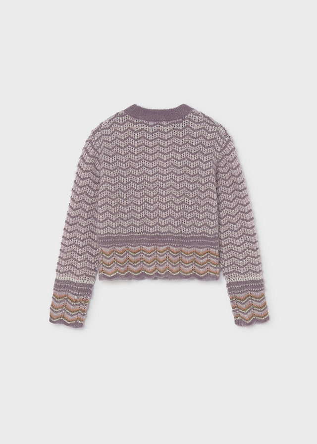 Maglione jacquard geometrico