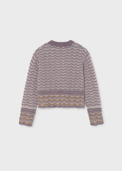 Maglione jacquard geometrico