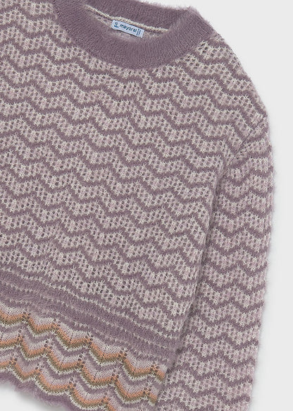 Maglione jacquard geometrico