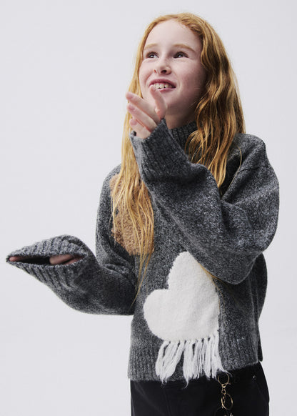 Maglione intarsi cuori