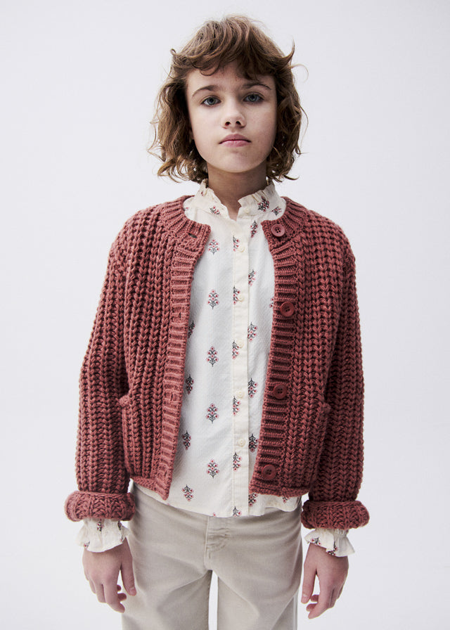 Cardigan punto inglese