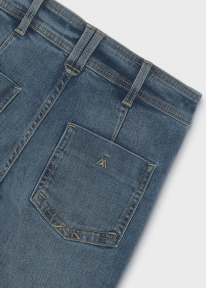 Pantalone denim wide leg