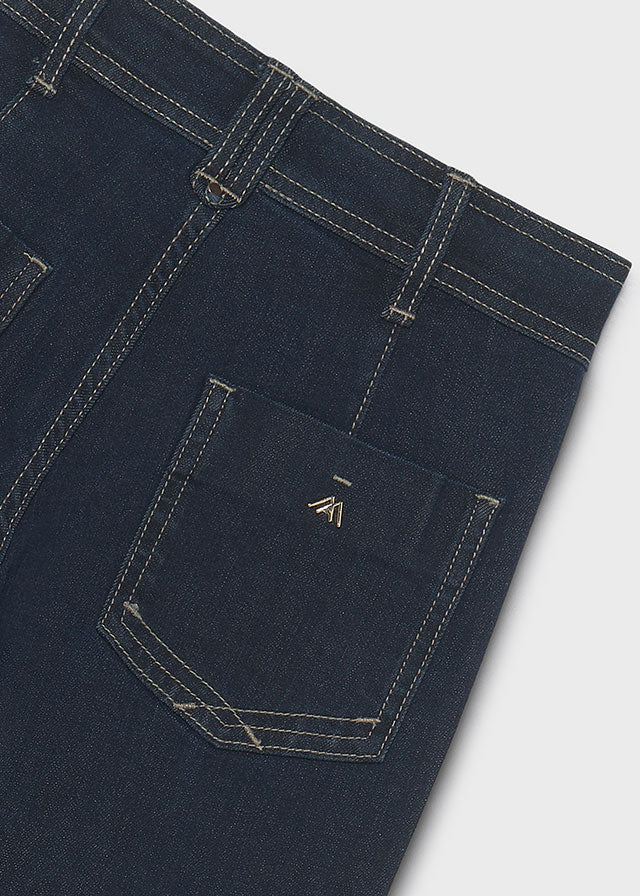 Pantalone denim wide leg
