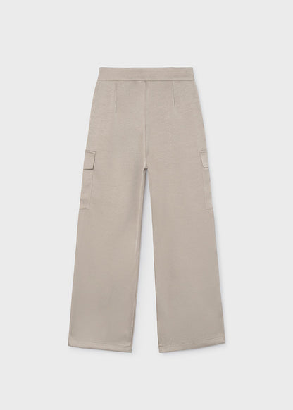 Pantalone cargo satin