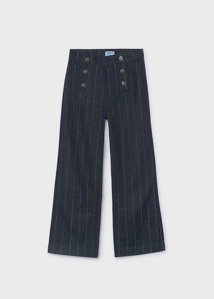 Pantalone denim wide leg