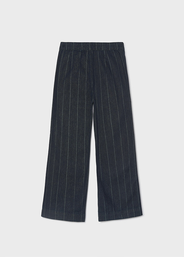 Pantalone denim wide leg