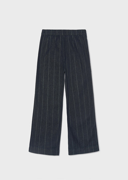 Pantalone denim wide leg