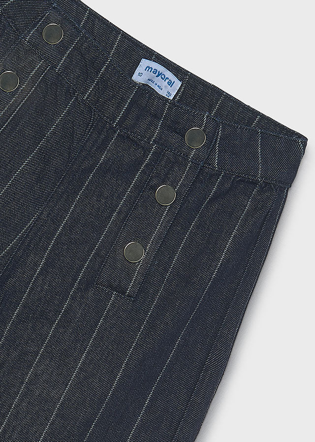 Pantalone denim wide leg