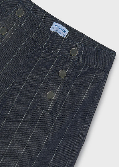 Pantalone denim wide leg