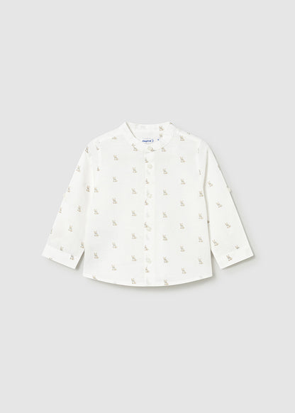 Camicia m/l lino collo corean