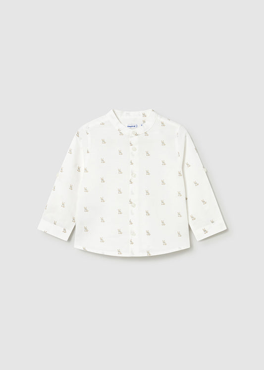 Camicia m/l lino collo corean
