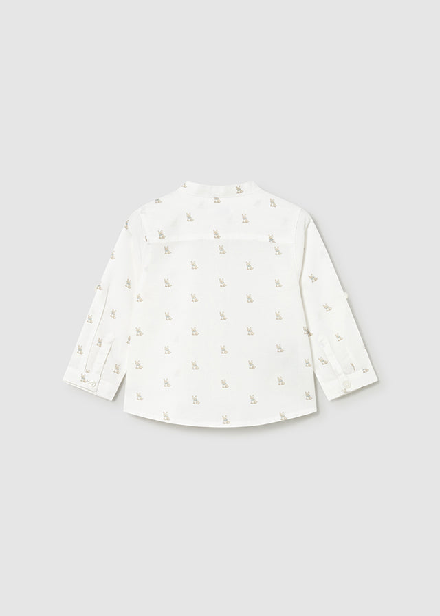 Camicia m/l lino collo corean