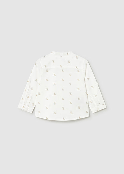 Camicia m/l lino collo corean