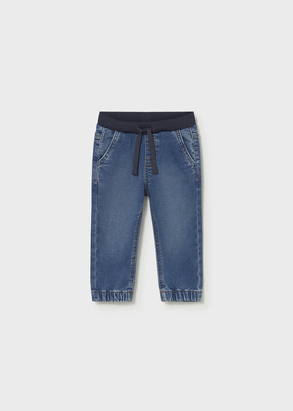 Pantalone soft denim jogger