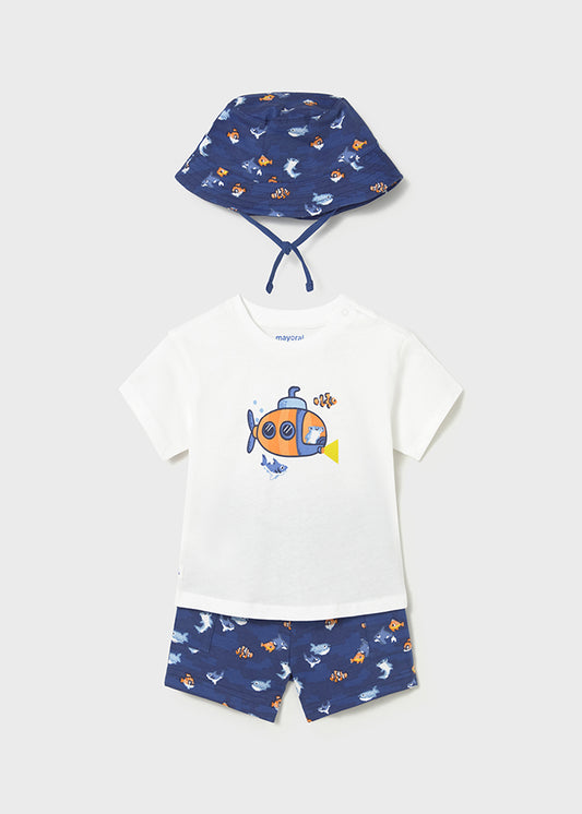 Knit spot stitch with hood