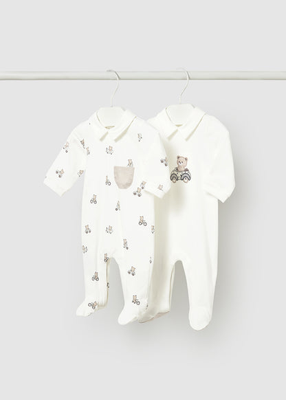 Set of 2 long rompers with