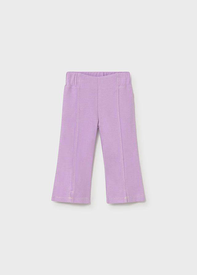 Twill flared leggings