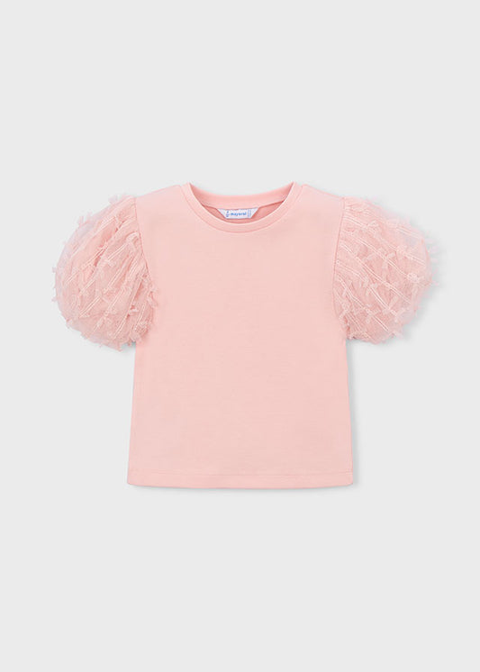 Maglietta m/c tulle fantasia