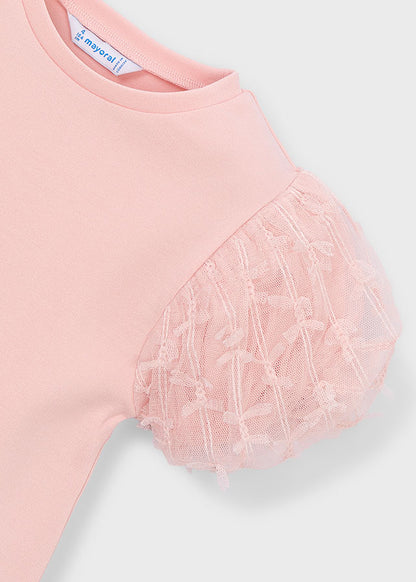 Maglietta m/c tulle fantasia
