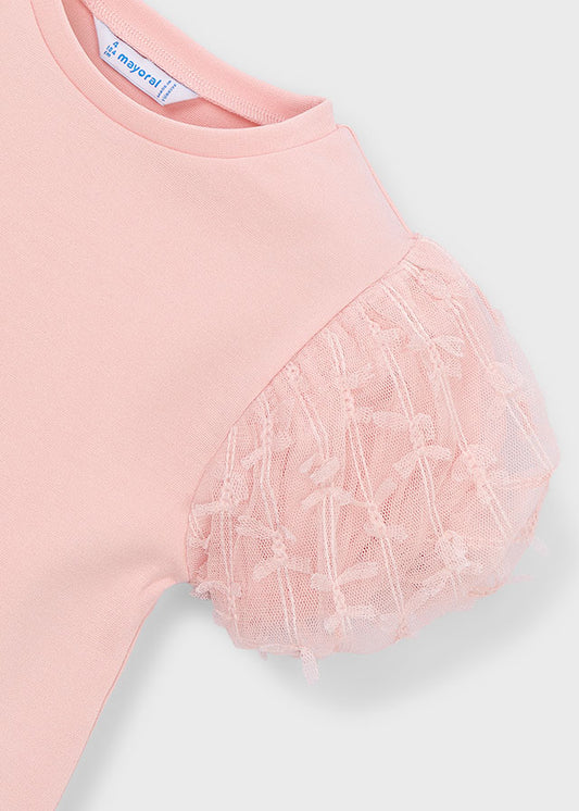 Maglietta m/c tulle fantasia