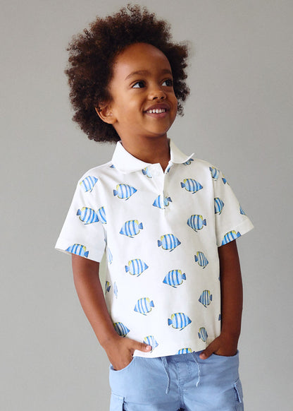 Printed s/s polo