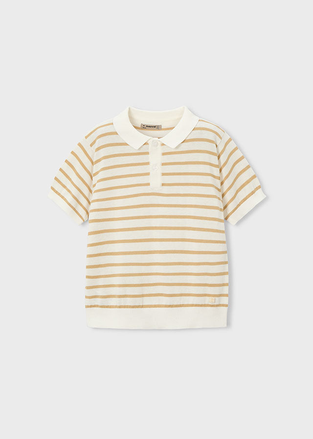 Short-sleeved knit polo