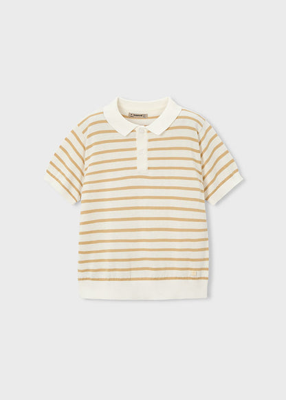 Short-sleeved knit polo