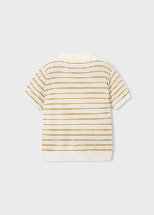 Short-sleeved knit polo