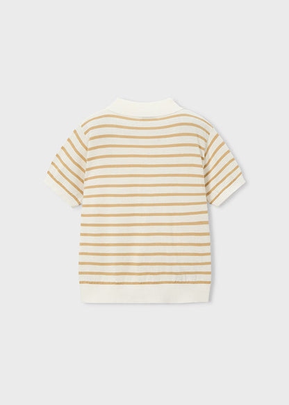 Short-sleeved knit polo