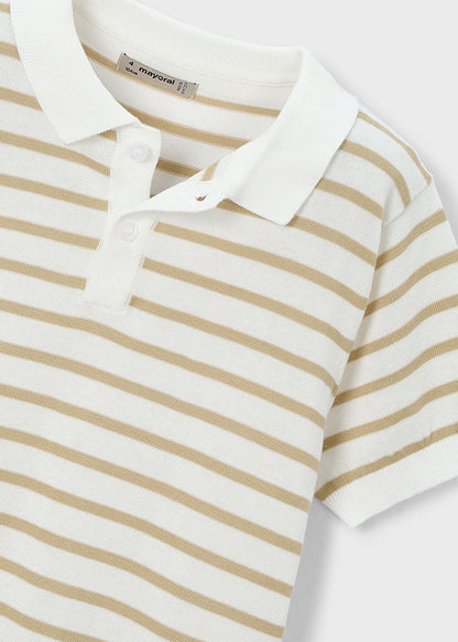 Short-sleeved knit polo